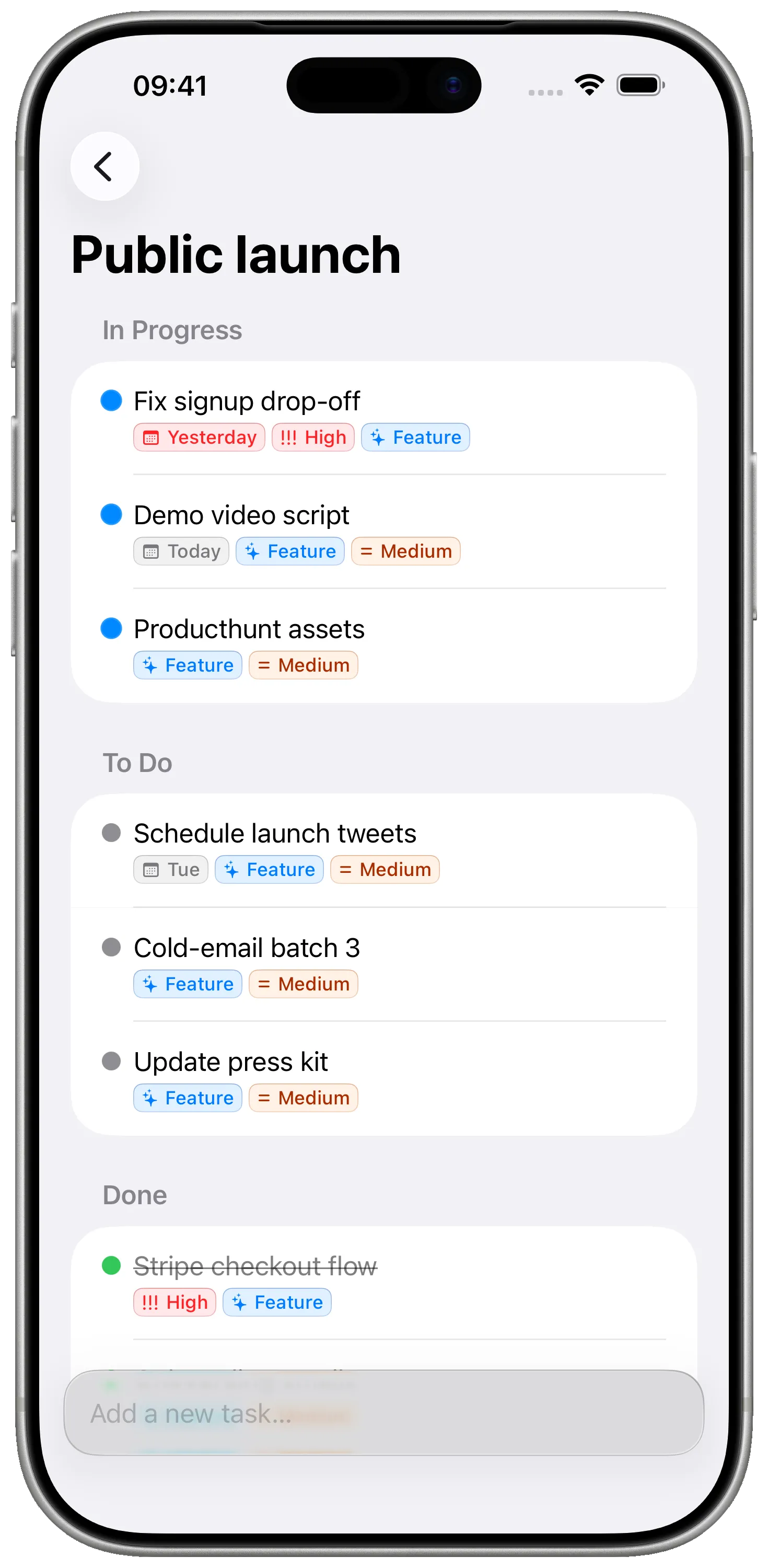 Run every workstream as its own project