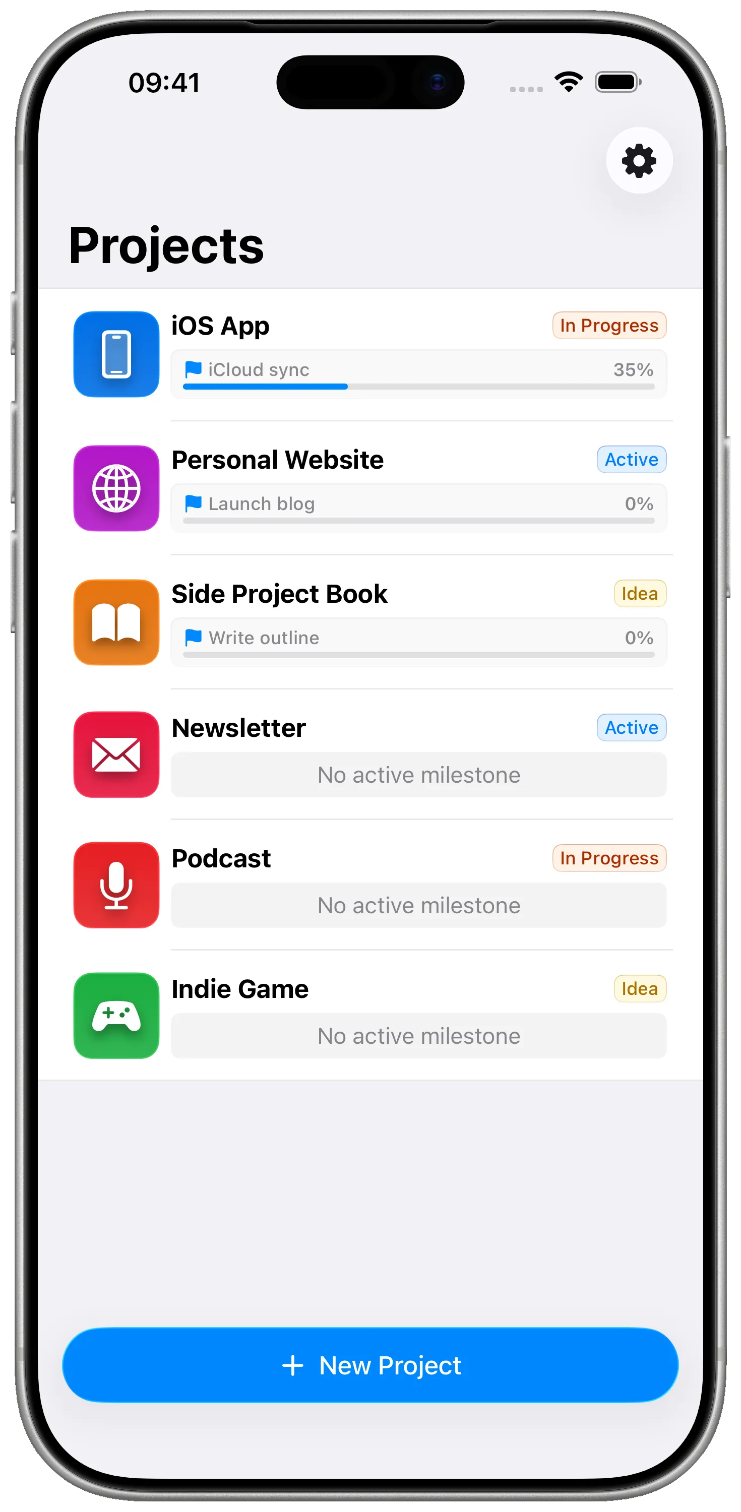 Milestones on iPhone