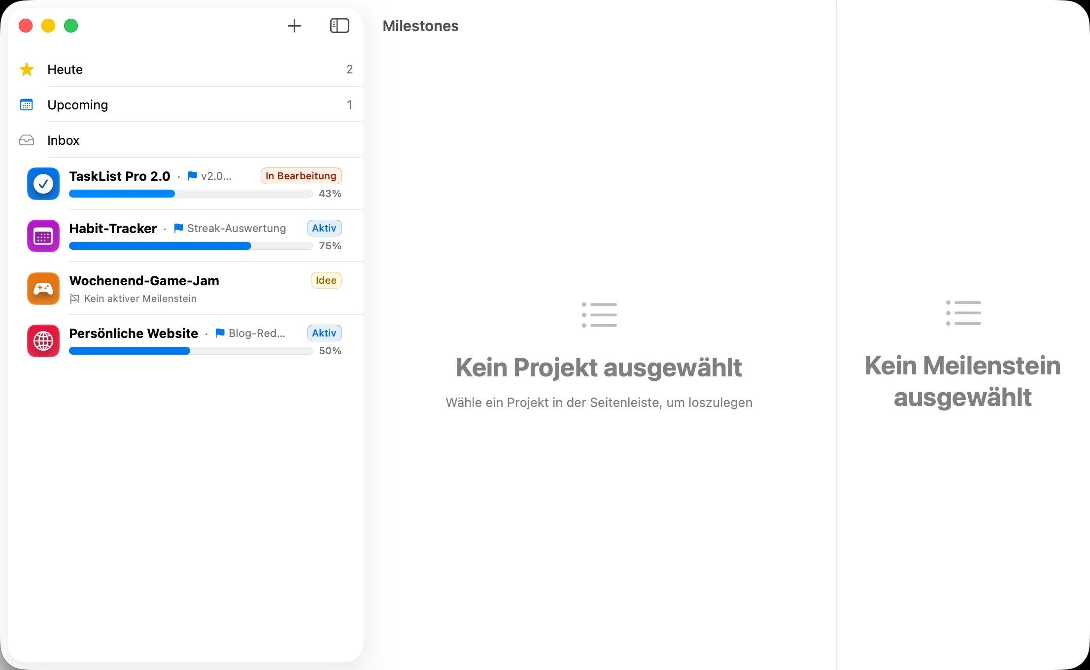Der Projektplaner, in dem Indie-Devs Projekte tatsächlich fertig bekommen.